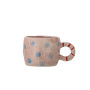 Nini tasse nature rose pois bleu grès