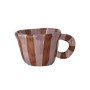 Nini tasse grès rayure rouge rose