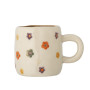 Addy Tasse en grès blanc petites fleurs
