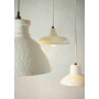 Lampe suspension émaillée beige