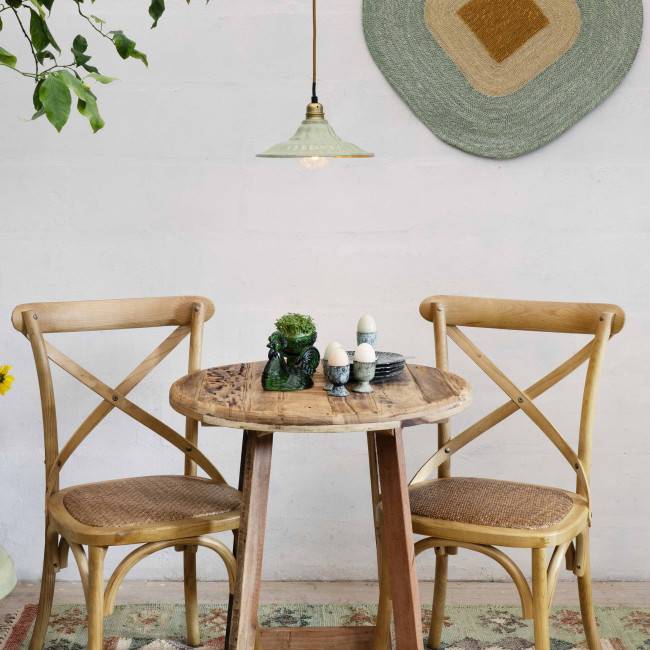Lampe émaillée verte Josette