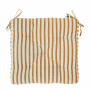 Coussin de chaise 45 x 45 rayures terra beige
