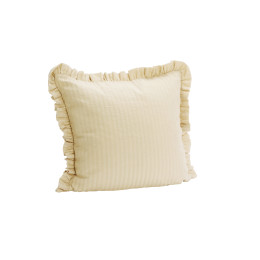 Housse de coussin à volant Beige poudre