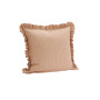 Housse de coussin à volant rose pèche