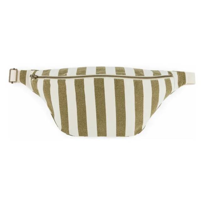Sac Banane Stripes olive/beige