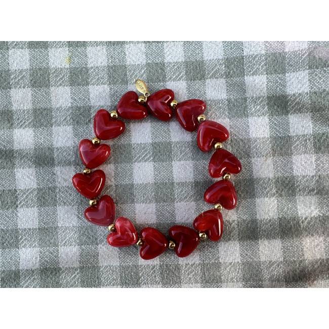 Bracelet acrylique coeur