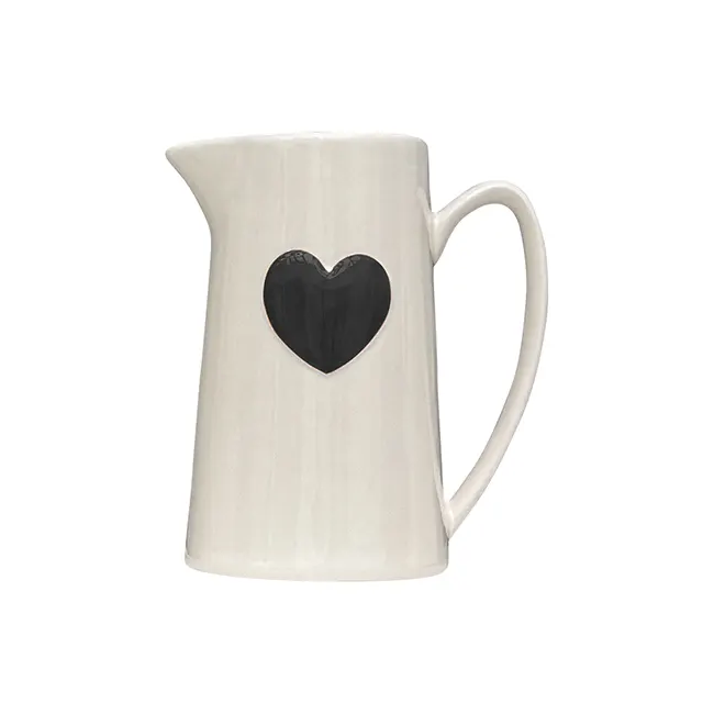Pichet en céramique Coeur noir
