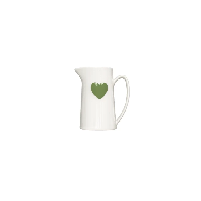 Pichet en céramique Coeur matcha