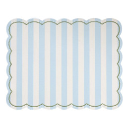 Set de table Roméo rayures bleu 35X48