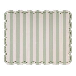 Set de table Roméo rayures matcha 35X48