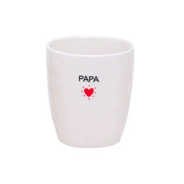 Tasse gobelet Papa coeur rouge