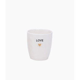 Tasse gobelet LOVE coeur doré