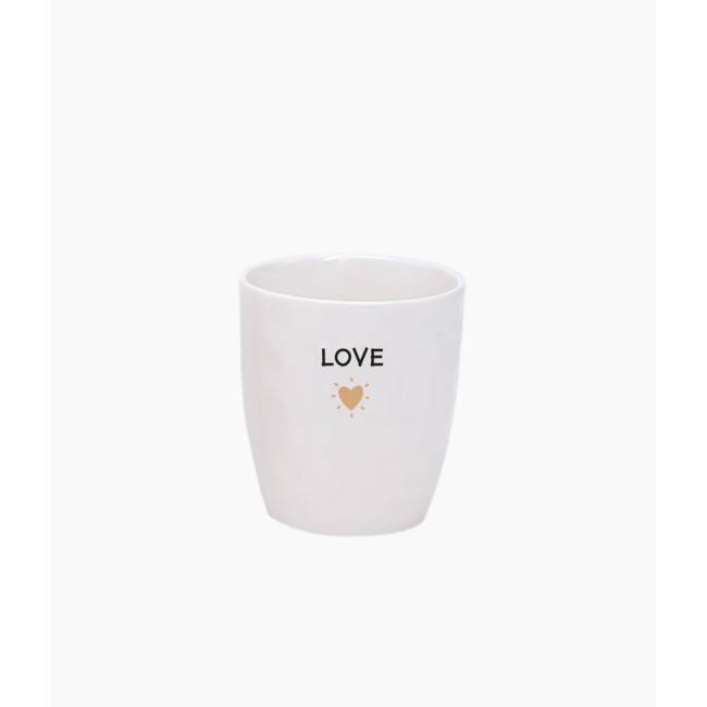 Tasse gobelet LOVE coeur doré