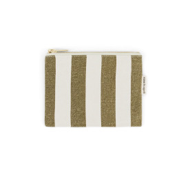 Porte-monnaie Marie stripes olive beige