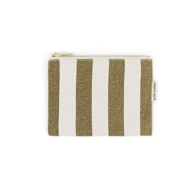 Porte-monnaie Marie stripes olive beige