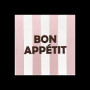 Serviettes en papier Bon appétit rose x 20