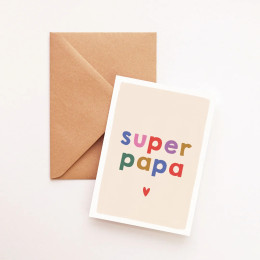 Carte de voeux "super papa"