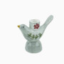 Bougeoir oiseau fleur rouge