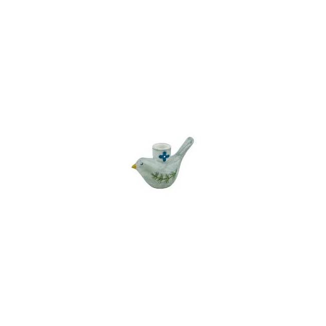 bougeoir oiseau fleur bleue