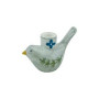 bougeoir oiseau fleur bleue