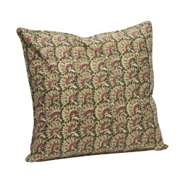 Coussin block print palm 50x50