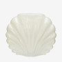 Vase coquillage en verre beige
