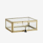 Boite en verre bordure laiton 12 X 9