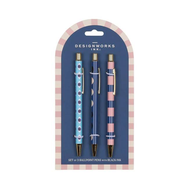 Set de 3 stylos Paddywax Bleu