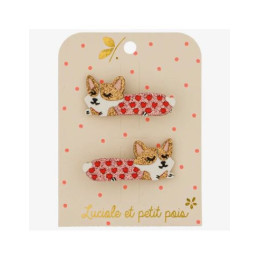 Paire de barettes Corgi