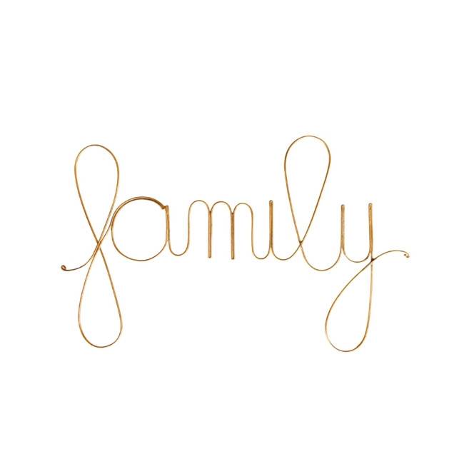 Mot en laiton doré FAMILY