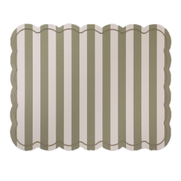 Set de table Roméo rayures kaki 35X48