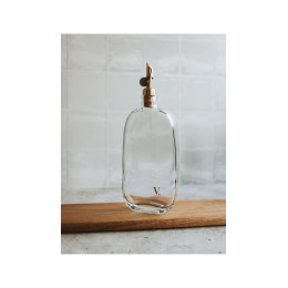 Bouteille transparente Vinaigre doré