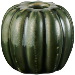Bougeoir en céramique citrouille verte
