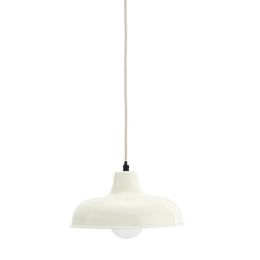 Lampe émaillée beige Elise