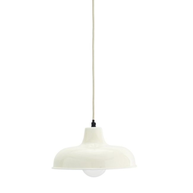 Lampe émaillée beige Elise