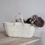 Panier marocain anses en cuir - shopping
