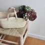 Panier marocain anses en cuir - shopping