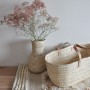Panier marocain anses en cuir - shopping