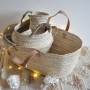 Panier marocain anses en cuir - shopping