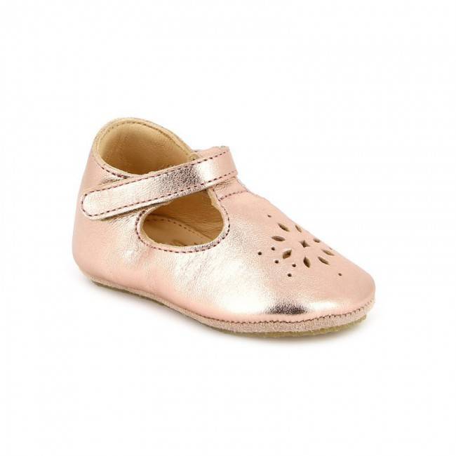 Chaussons bébé Salomé rose irisé