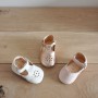 Chaussons bébé Salomé rose irisé