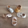 Chaussons bébé Salomé rose irisé