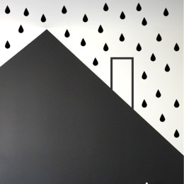 Sticker goutte noir