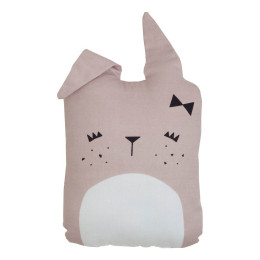 Coussin enfant lapin rose Fabelab