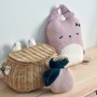 Coussin enfant lapin rose Fabelab