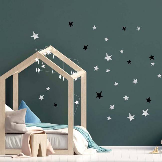 Lampe enfant décoration murale dorée «Étoile»