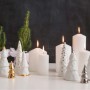 Forêt de Noël en porcelaine et doré