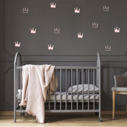 Stickers enfant couronnes - Rose