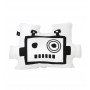 Coussin enfant masque de robot blanc Ooh Noo