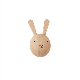 Crochet mural en bois mini - Lapin